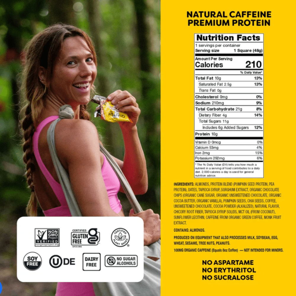 Quantum Energy Squares - Caffe Mocha Almond Chip - Fuel Goods