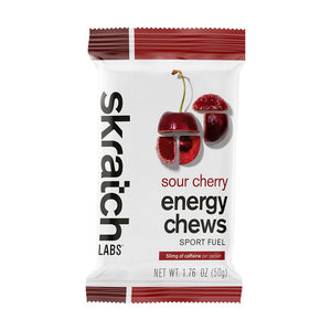 Skratch Labs Energy Chews - Sour Cherry + 50mg caffeine - Fuel Goods