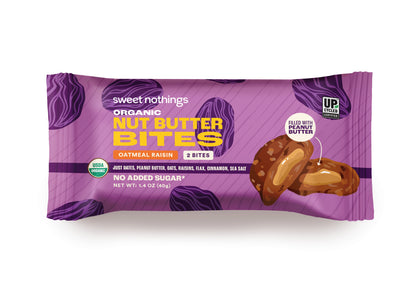 Sweet Nothings Nut Butter Bites - Oatmeal Raisin - Fuel Goods