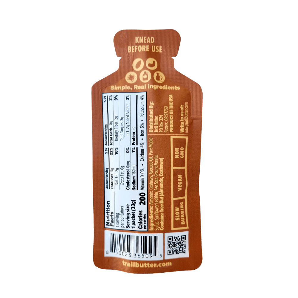 Trail Butter - 'Lil Squeeze' Maple Syrup & Sea Salt Almond/Cashew Butter Blend - Fuel Goods