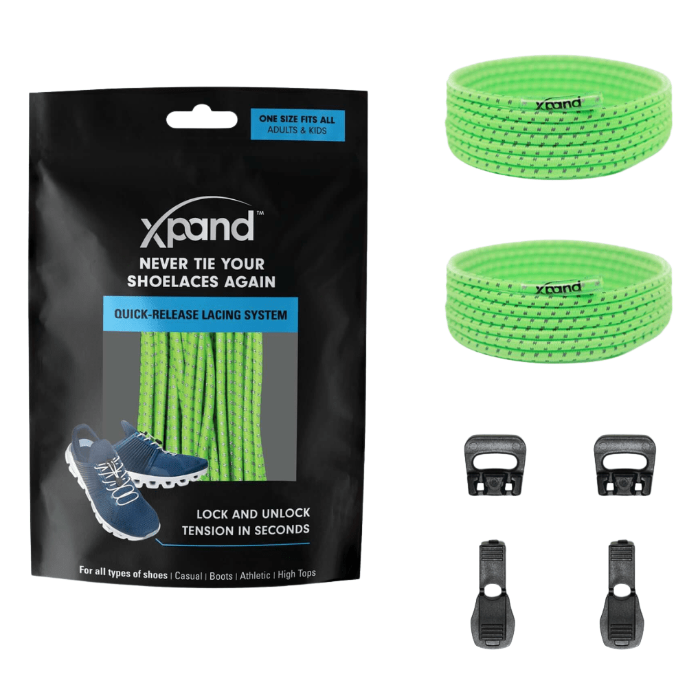 Xpand Laces No - Tie Round Laces - Neon Green - Fuel Goods