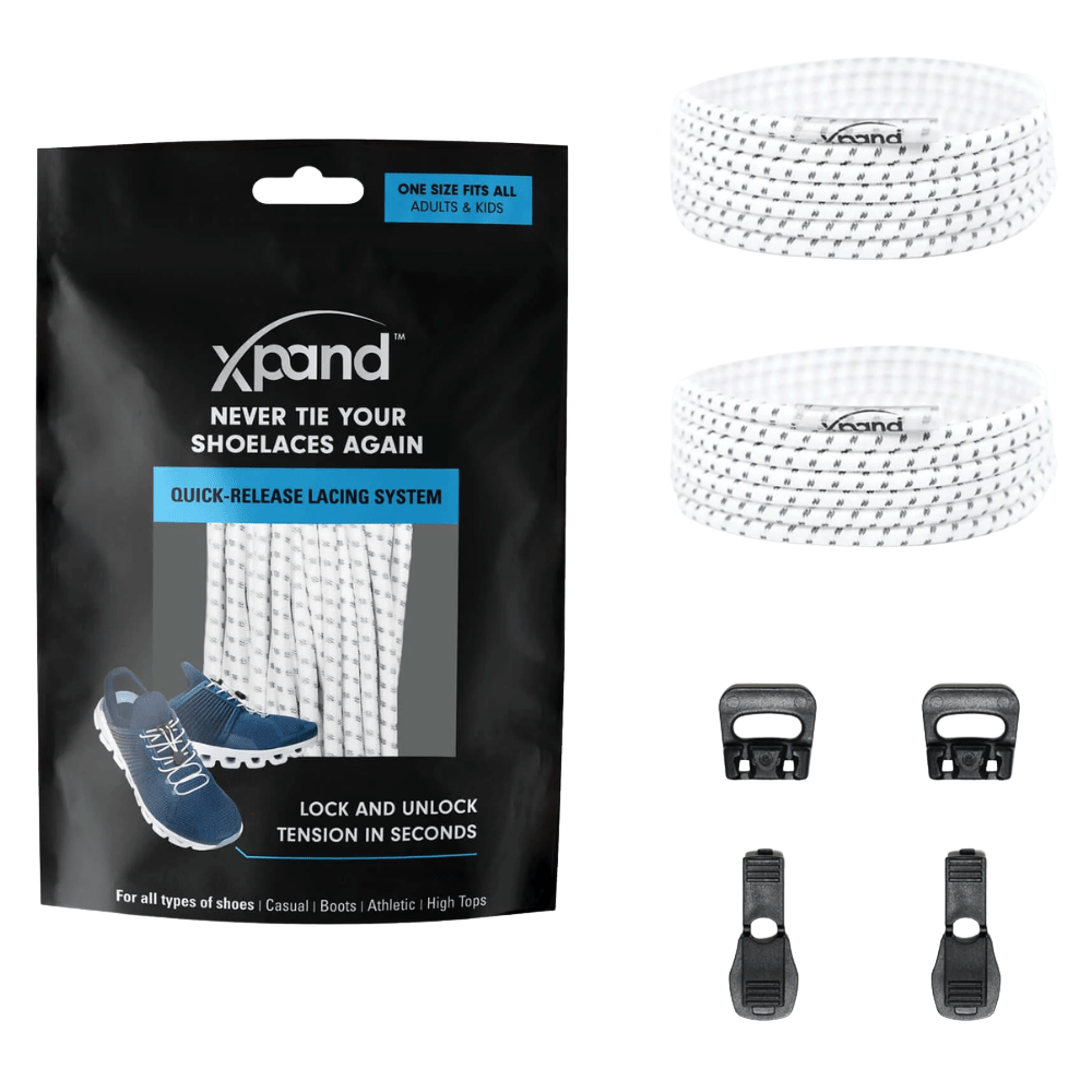 Xpand Laces No - Tie Round Laces - White Reflective - Fuel Goods
