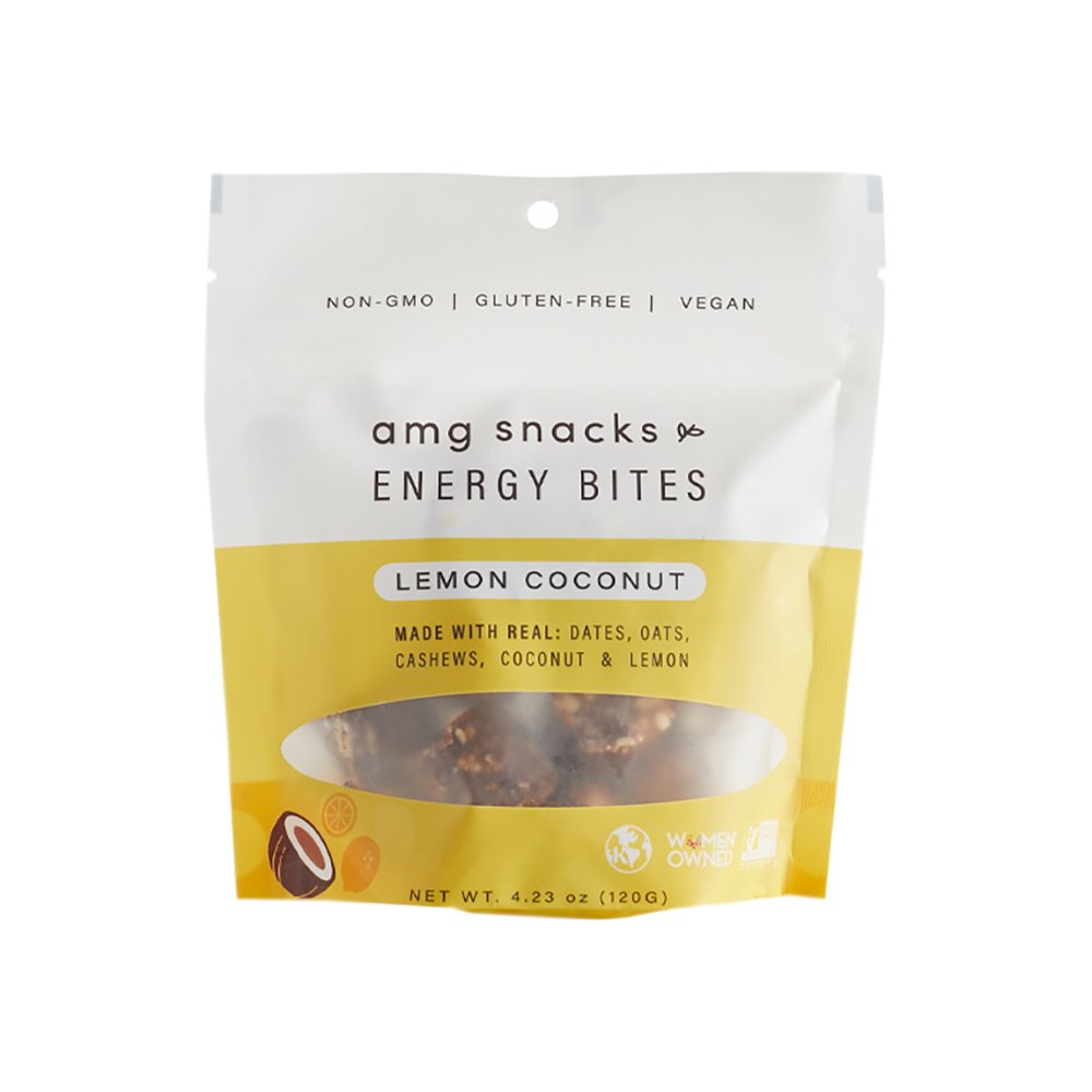AMG Snacks Energy Bites 4oz - Lemon Coconut - Fuel Goods