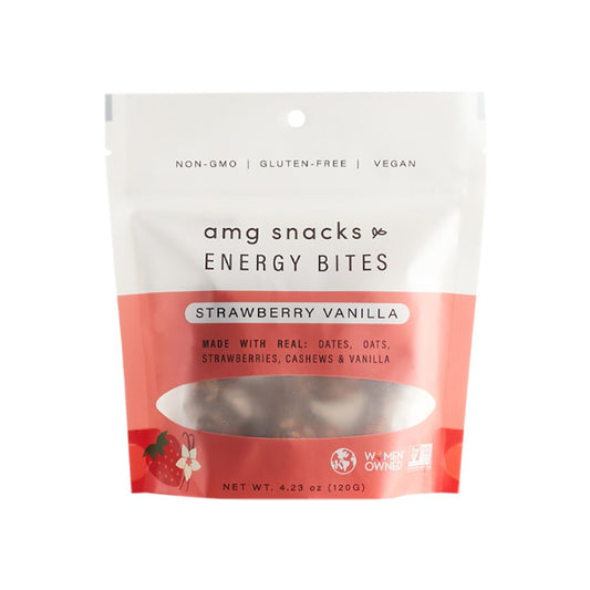 AMG Snacks Energy Bites 4oz - Strawberry Vanilla - Fuel Goods