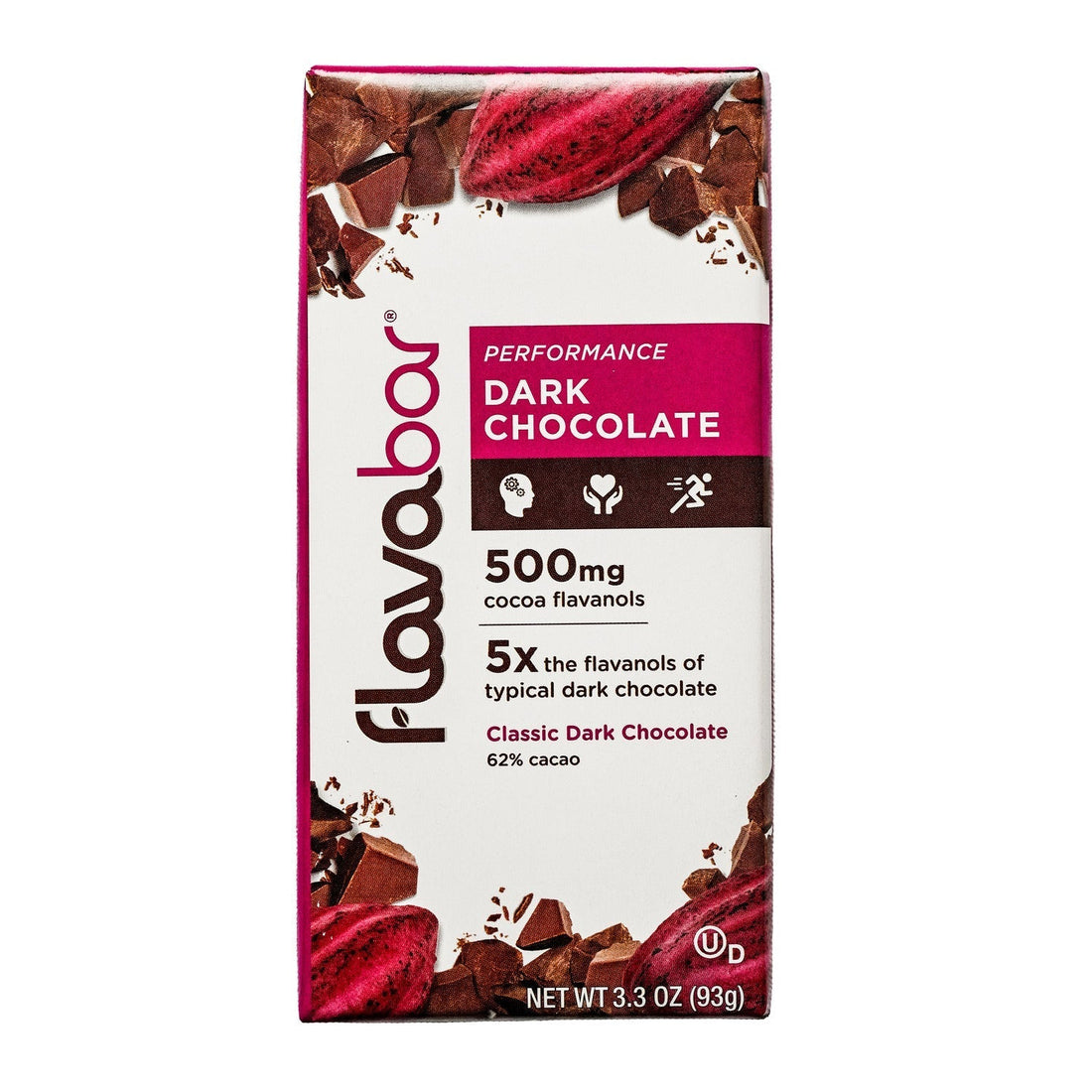 FlavaNaturals FlavaBar Performance Chocolate - Classic Dark Chocolate - Fuel Goods