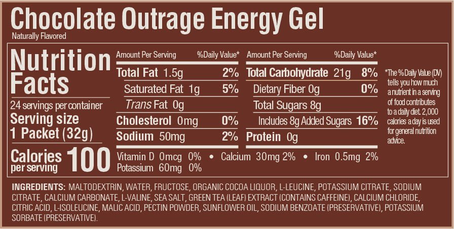 GU Energy Gel - Chocolate Outrage - Fuel Goods