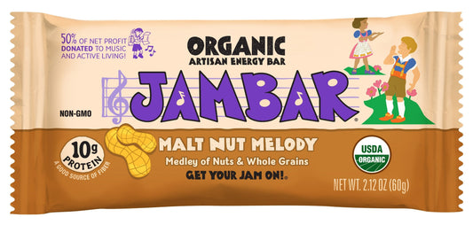 JamBar Artisan Energy Bar - Malt Nut Melody - Fuel Goods