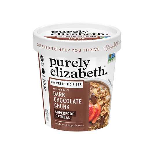 Purely Elizabeth Dark Chocolate Chunk Superfood Oat Cup with Prebiotic Fiber - Fuel Goods