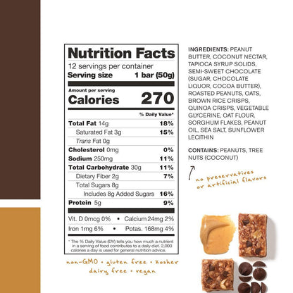 Skratch Labs Energy Bar - Peanut Butter + Chocolate - Fuel Goods