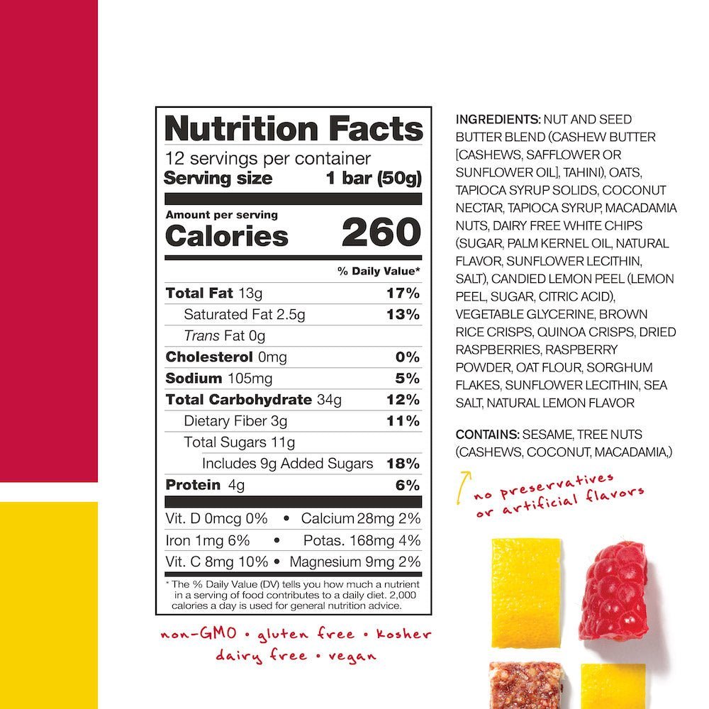 Skratch Labs Energy Bar - Raspberry + Lemon - Fuel Goods