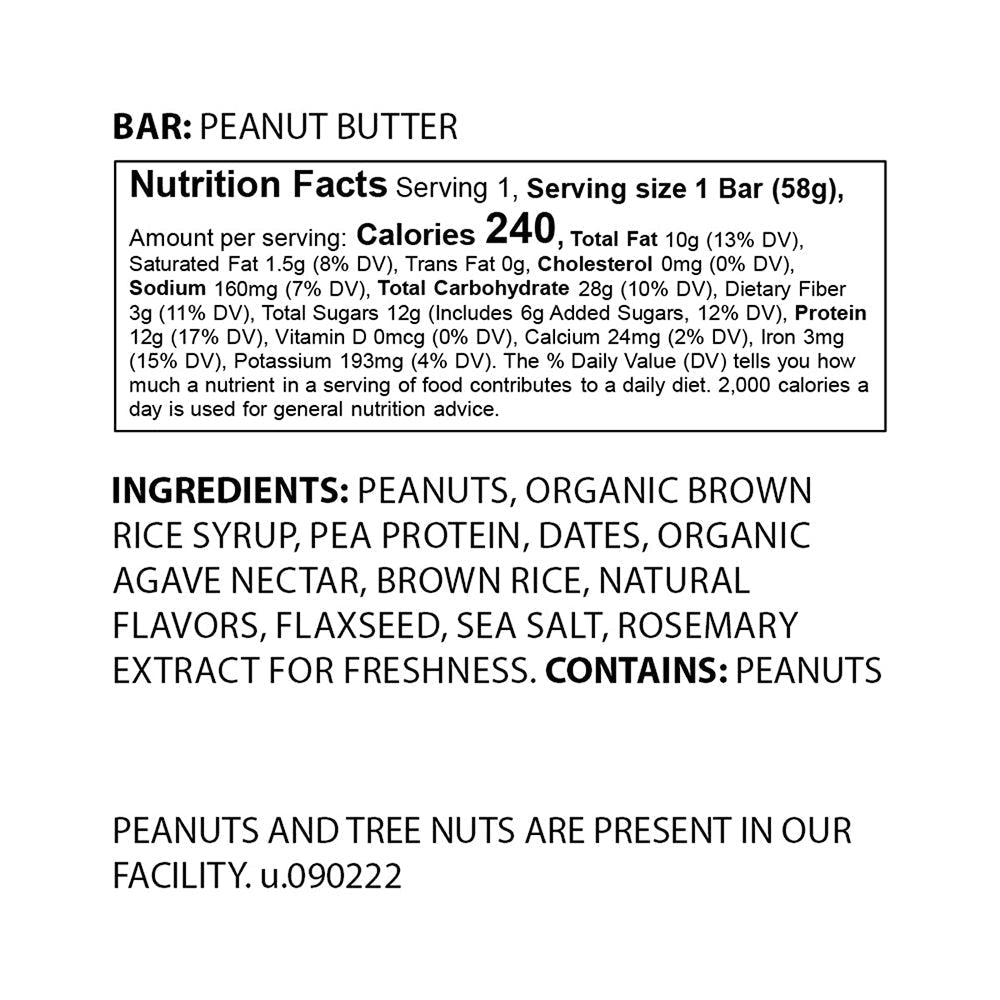 The GFB Bar - Peanut Butter - Fuel Goods